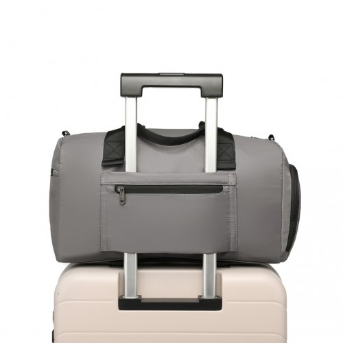 Waterproof Sports and Gym Bag With Shoe Compartment (Grey)