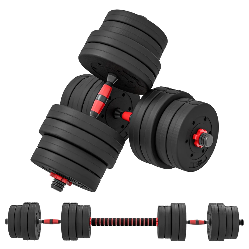 30kg 2 IN 1 Adjustable Dumbbell Weight Set for Home, Office, Gym (Black)
