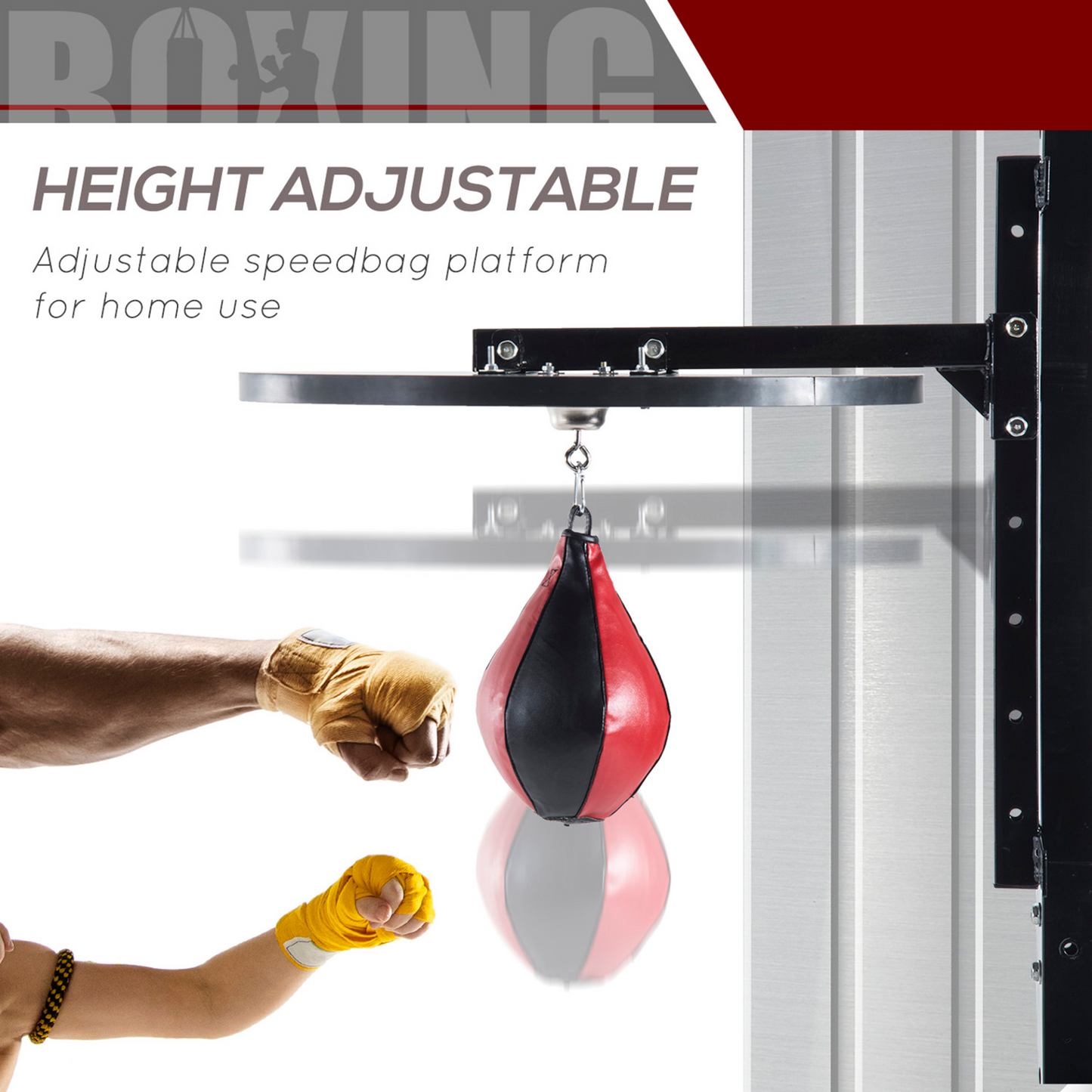 Speedball Platform Punch Bag Frame - MMA Exercise Training Equipment w/Ball