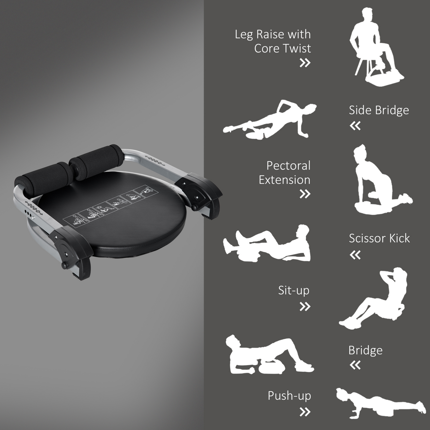 Ab Trainer, Ab Crunch Machine, Foldable Abdominal Trainer, Core Fitness & Whole Body Exercise Equipment for Home Gym