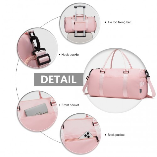 Waterproof Gym bag Carry On Weekend Bag - Pink