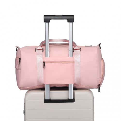 Waterproof Gym bag Carry On Weekend Bag - Pink