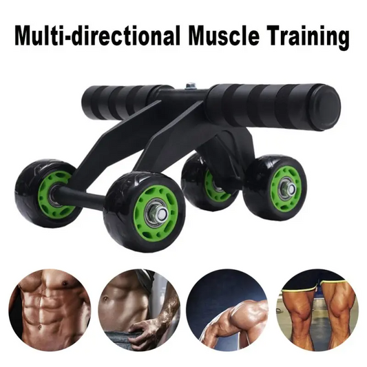 New Design Foldable 4 Wheel Exercise Wheel - Ab Workout Kit