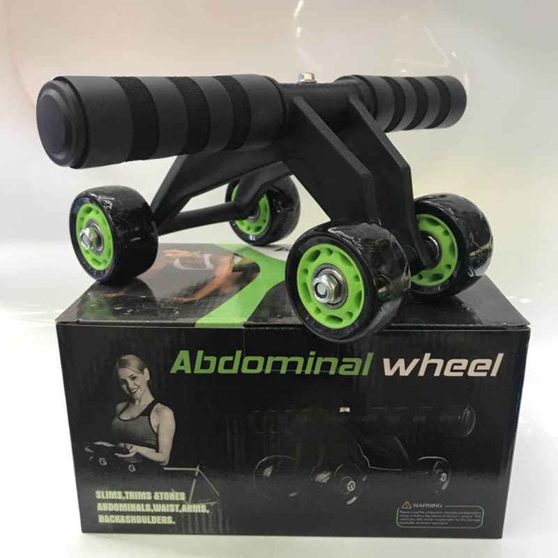 New Design Foldable 4 Wheel Exercise Wheel - Ab Workout Kit